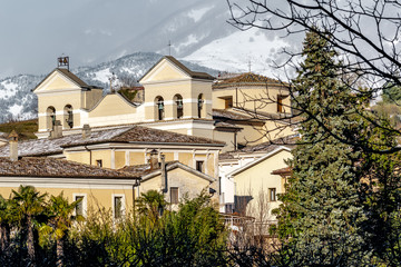 Italian church of the mountain village Villa Latina