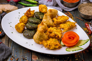 Indian samosa with vegetables