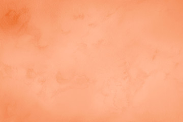 Orange ink and watercolor textures on white paper background. Paint leaks and ombre effects. Hand painted abstract image.