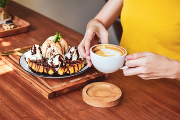 People Drinking Coffee Latte