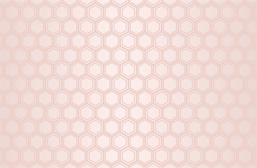 Japanese traditional  hexagonal geometric pattern vector background pink