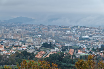 Overview of the city of Braga from Bom Jesus sanctuary