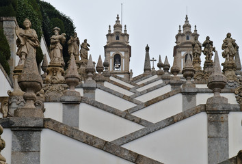 Obraz premium Stairs perspective in Bom Jesus de Braga. Braga, Portugal