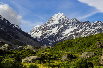 Fototapeta na wymiar Hooker Valley Track Mt Cook New Zealand Landscape
