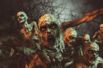 Zombies horror night,3d illustration © Joe Therasakdhi