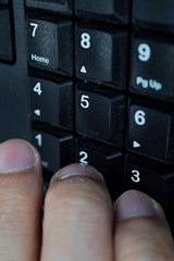 The Numpad keyboard in put close up