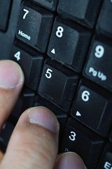 Keyboard and numpad close up