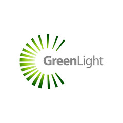 Rotate splash green light logo concept design template