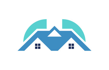 Fototapeta premium Blue Real Estate House Logo
