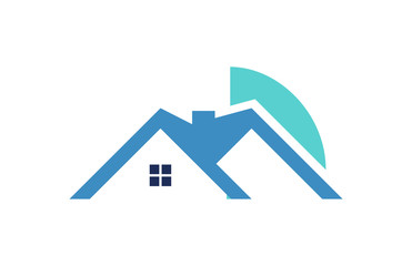 Blue Real Estate House Logo