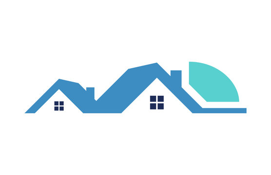 Blue Real Estate House Logo
