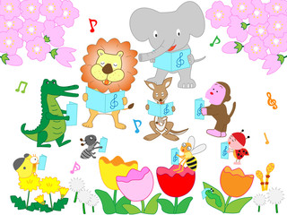 春に開催された昆虫と動物のコンサート