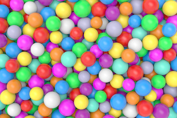 Fototapeta na wymiar 3D model multicolor spheres abstract background