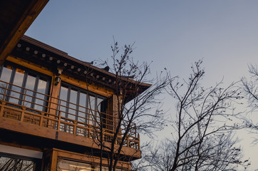 Fototapeta na wymiar Korean vintage wooden house