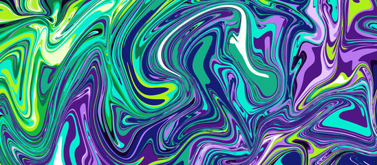 Abstract background with beautiful fantasy ink patterns. Liquid paint. Fluid art. The ornament of marble. Art design for your design. Colorful bright combination of colors. Modern colorful flow.
