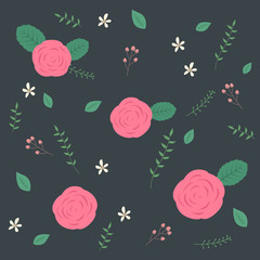 Flower pattern vector illustration.