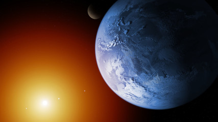 Kepler-186f, the First Earth-size Planet in the Habitable Zone (Artist's Concept)