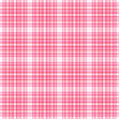 Seamless Plaid Pattern in Pink & White