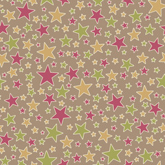 Seamless Scattered Stars Pattern
