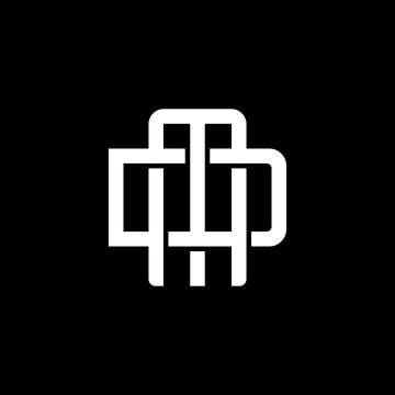 recommend clip art: Initial letter D and M, DM, MD, overlapping interlock monogram logo, white color on black background