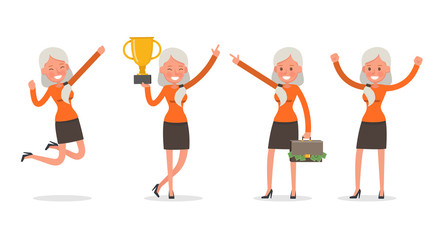 Businesswoman character vector design no2