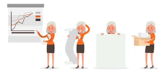 Businesswoman character vector design no4