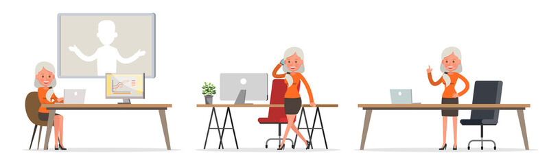 Businesswoman character vector design no6