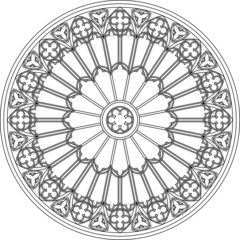 Rouen, France, rose window