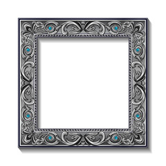 frame silver color with blue topaz