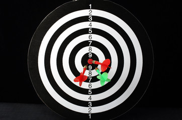 Dartboard target with arrows. Symbol of achieving the goal