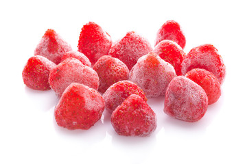 frozen strawberries background