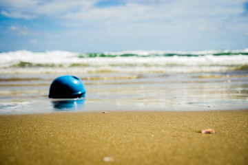 Fototapeta na wymiar ball on the beach
