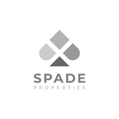 spade properties logo. spade real estate logo