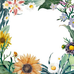 Floral frame background