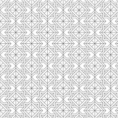 Fototapeta premium Black geometric seamless patterns set on a white background
