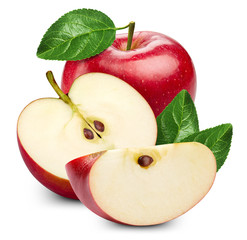Red apple isolated on white