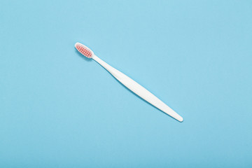 Toothbrush on blue background