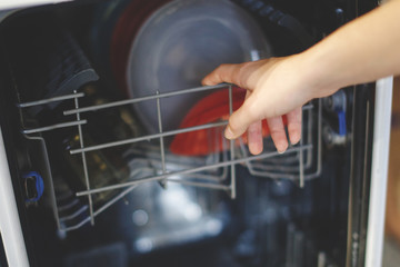 Open dishwasher.