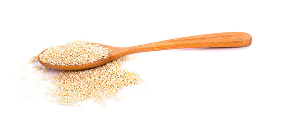 Sesame seeds isolated on white background