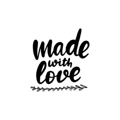 Made with love lettering greeting