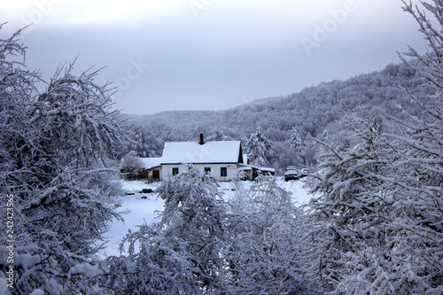 Forester S Cottage In A Snowy Forest In Winter The