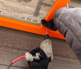 Installation of the gate in the garage metal