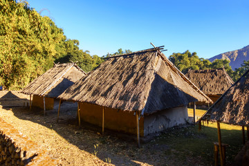 Fototapeta na wymiar Traditional house of Bayan at Sembalun Lombok, Indonesia.