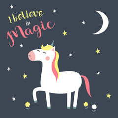 cute magical unicorn