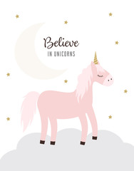 cute magical unicorn