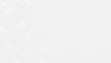 White Business Style Geometric Background with Copy Space (3D Illustration)