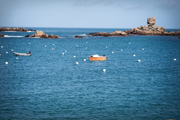 Fototapeta na wymiar typical Brittany coast in the north of France
