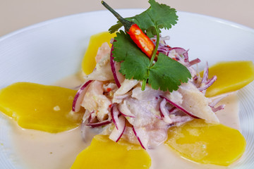 Ceviche with pollock
