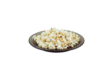 Popcorn on the plate.