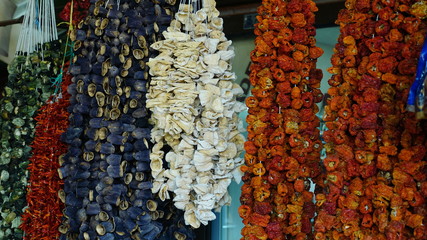 natural dried eggplant and pepper